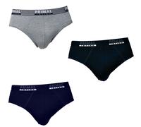 6 Slip Uomo Primal 2201 in Cotone Elasticizzato con Elastico Esterno