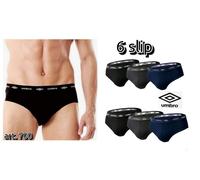 6 SLIP UOMO UMBRO 700 Assortiti Intimo ELASTICIZZATO BIELASTICO MUTANDA BOXER