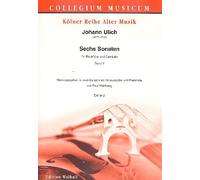6 Sonate Band 2 (n. 4 - 6): per flauto dolce e BC (Cembalo) 2 gioco Partiture con faksimile (BC non esposto)