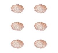 6 sottobicchieri in PVC progettati con minimalismo nordico e goffratura floreale in lamina d'oro per protezione dal calore e uso decorativo (oro rosa, 6 pezzi)