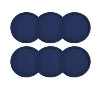 6 sottobicchieri in silicone con fondo in gomma antiscivolo, forma rotonda per un efficiente assorbimento dell'acqua e protezione dal calore delle superfici (blu navy)