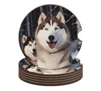 6 sottobicchieri per auto per portabicchieri per auto sottobicchiere rimovibile portabicchieri husky sottobicchiere per donne accessori interni auto