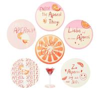 6 Sottobicchieri Regalo Aperol, Divertenti Con Frasi, Sottobicchieri Aperol Impermeabili, Decorazioni Estive Per La Tavola Per Gli Amanti Dell'Aperol, 10 * 10 Cm