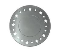 6 Sottopiatti Ø33cm - ARGENTO LUCIDO STELLE - SOTTOPIATTO in carta monouso - addobbo decoro tavola feste di compleanno, natale, matrimonio, anniversario, nozze, capodanno, party ecc.