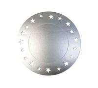 6 Sottopiatti Ø33cm - ARGENTO LUCIDO STELLE - SOTTOPIATTO in carta monouso - addobbo decoro tavola feste di compleanno, natale, matrimonio, anniversario, nozze, capodanno, party ecc.
