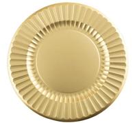 6 Sottopiatti Ø33cm - ORO SATINATO - SOTTOPIATTO in carta monouso - addobbo decoro tavola feste di compleanno, natale, matrimonio, anniversario, nozze, capodanno, party ecc. - ORO SATINATO