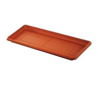 6 Sottovasi colore terracotta infrangibili in plastica cm 48X18