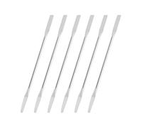 6 spatole da laboratorio a doppia estremità in acciaio inox, spatole per mescolare il trucco, piccole spatole in metallo, strumenti per miscelare i pigmenti per la pittura di nail art