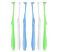 6 spazzolini da denti a ciuffo, spazzolino ortodontico, testa piccola, ultra morbidi, per parentesi graffe, impianti, fermi e pulizia dei dettagli, testa extra piccola per aree difficili da