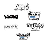 6 spille smaltate con formula matematica, per amanti della matematica, divertenti spille da laboratorio Kawaii, set di spille per abbigliamento, borse, giacche, spille fai da te, insegnanti, studenti,