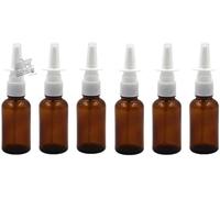 6 Spruzzatori Nasali Vuoti in Vetro Ambrato Ricaricabili Da 30 Ml E 1 Once per F