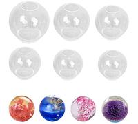 6 stampi in resina a sfera grande in silicone,adatti per resina epossidica, stampi rotondi in silicone trasparente per sapone, candele, resina artistica, bomba da bagno(2,3,4,5,6,7 cm)