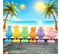 6 stampi in silicone per gabbiano, stile marittimo, per l'estate, in silicone, per la colata, per l'estate, per l'artigianato (A)