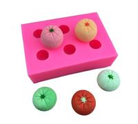 6 stampi in silicone per mandarini, mandarini, stampi per frutta 3D per cuocere mousse, torte e dessert, strumento di cottura stabile