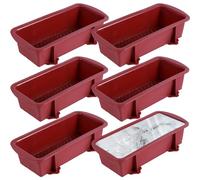 6 stampi per blocchi di extra grandi, in silicone, per blocchi di ghiaccio, blocchi di riutilizzabili, forma XX extra grande, in silicone, per congelatore, per campeggio, pesca