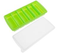6 Stampo Coperchio in Silicone Scomparti per Ghiaccio a Cubetti | Blu, Silicone Alimentare, Chiusura Rimovibile, Previene Fuoriuscite e Odori nel Congelatore