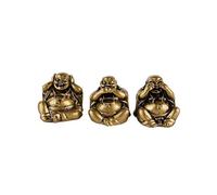 6 Statuette Buddha rieur, Sagesse Doré