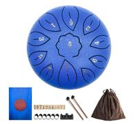 6" Steel, 11-Note G Tone with Bag & Mallets - Perfect Relaxing Gift for Beginners & Families (Blue)