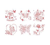 6 stencil a forma di farfalla, intagliati per pittura, diario, foreste, giardino, per album di ritagli, farfalle, diari, diari e fiori