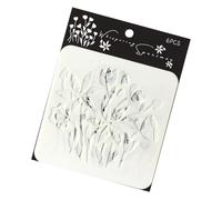 6 stencil a forma di fiori in PET per disegni artistici e artigianali per album di ritagli, biglietti fatti a mano e progetti artistici, fiori scava fuori pittura diario di piante per animali