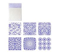 6 stencil a forma di fiori, modelli di disegno, arte e artigianato, per scrapbooking, biglietti fatti a mano e progetti artistici, fiori scava fuori pittura diario per animali domestici