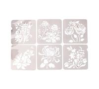 6 stencil floreali retrò per disegnare fiori scavati per progetti artistici fatti a mano retrò modello floreale disegno scava fuori fiore