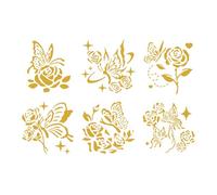 6 stencil floreali scava fuori pittura farfalla disegno foreste giardino modelli per parete scava fuori fiori farfalla diario