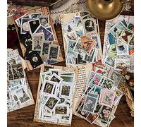 6 Stili francobollo Adesivi(276 Pz) per Scrapbooking Stickers Biglietti d'auguri Regali Diario Album Fai da Te Libri a Mano Calendari Decorazione(Non un vero francobollo)