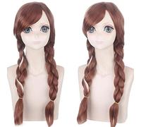 6 stili Principessa Elsa e Anna Parrucca cosplay donne adulte Lunghe trecce beige parrucche marroni Festa di carnevale anna elsa Parrucca capelli sintetici anna elsa PL-310-2