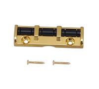 6 String Metal Guitar Roller Nut, 43mm Guitar Ball Bearing Nut, 3 Saddles Zinc Alloy Material Suitable for Electro Acoustic Guitar Nut Replacement Parts (Gold)