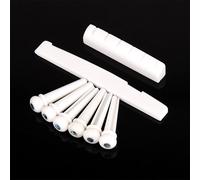 6 Stringa Acoustic-9 Pezzi Chitarra Osso Ponte Pins E Sella Dado Accessori Set