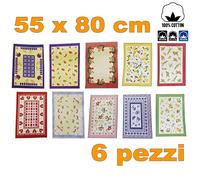 6 STROFINACCI COTONE FIBRA NATURALE ASCIUGAPIATTI ASCIUGA PIATTI CANOVACCIO