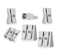 6 StüCk Metal Matita Temperamatite, One e Foro Matita Temperamatite Manuale Arte Appuntalapis per penne colorate