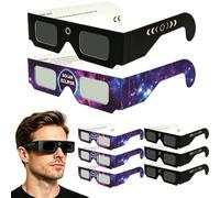 6 stuks Zonne-eclipse bril, Eclipse zonnebril 2026 goedgekeurd conform CE en ISO-normen, Eclipse Solar 2026 bril veilige oogbescherming, zonneobservatie