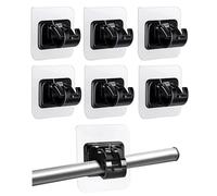 6 Supporti per Asta per Tende, Staffe Autoadesive per Asta per Tende, Supporti per Asta Regolabili senza Chiodi, Staffe da Parete per Asta per Tende, Supporto per Asta di Fissaggio per Casa, Bagno