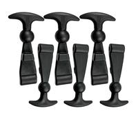 6 supporti per cofano, 125 mm, chiusura elastica per cofano, impugnatura a T, in gomma, fissaggio per cofano, trattore, accessori in gomma per cassette degli attrezzi, motori di veicoli, trolley