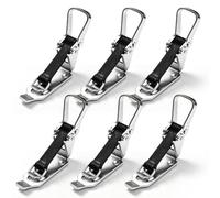 6 supporti per pala, 80 mm, chiusura con elastico, porta scopa, supporto pala per barre portatutto, supporto per ascia, cuscinetto di chiusura per rimorchi, camion, macchine edili, ecc