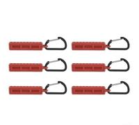 6 supporti per punte per cacciavite con 10 fori di stoccaggio e moschettone, design in gomma portatile per un'organizzazione efficiente in ambienti di casa e lavoro (rosso)