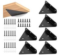 6 supporti per scaffale, staffe per scaffali galleggianti, staffe da parete, supporto per scaffali a triangoli, invisibili, nascosti supporti in metallo, scaffale galleggiante, da parete, con supporto