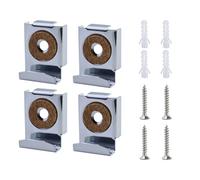 6 supporti per specchio da parete con tasselli e viti, supporto per specchio con viti, senza cornice, per specchi pesanti, vetro in bagno e toilette