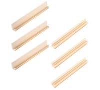 6 supporti per vassoi per domino in legno naturale, organizer per giochi di