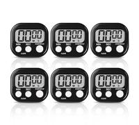 6 Sveglia digitale digitale a breve termine da cucina, timer digitale, timer digitale da cucina, conto alla rovescia, cronometro da cucina, timer digitale per la cottura