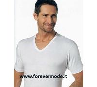 6 T-shirt uomo Nottingham manica corta con scollo a V in puro cotone art TV700