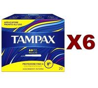 6 TAMPAX REGULAR DA 20PZ ASSORBENTI INTERNI