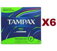 6 TAMPAX SUPER DA 20PZ ASSORBENTI INTERNI