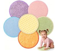6 tappetini sensoriali pastello da 22,1 cm assortiti con texture sensoriale per autismo, cuscinetti sensoriali rotondi in peluche, pannello da parete tattile per asilo nido asilo sala giochi aula must