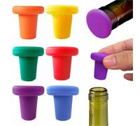 6 tappi a corona in silicone, tappo per bottiglie, tappo per bottiglie, tappo in silicone, tappo per bottiglie di birra, bottiglie di vino, tappo per birra, succo e bottiglie di vetro