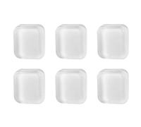 6 tappi anti-collisione protezione da parete, autoadesivi in silicone trasparente protezioni per maniglie porte, tappi quadrati gomma pavimento, pareti,