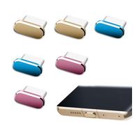 6 Tappi Antipolvere Type C per iPhone 15 / Samsung/Huawei/Xiaomi/Honor/OnePlus Tappini di Protezione Connettore di Ricarica