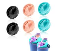 6 tappi di ricambio per Owala FreeSip Sway da 880,5 g e 1134 g, guarnizione superiore per bottiglia d'acqua Owala, tappo di tenuta in silicone, accessori senza BPA (nero, ciano, rosa chiaro)